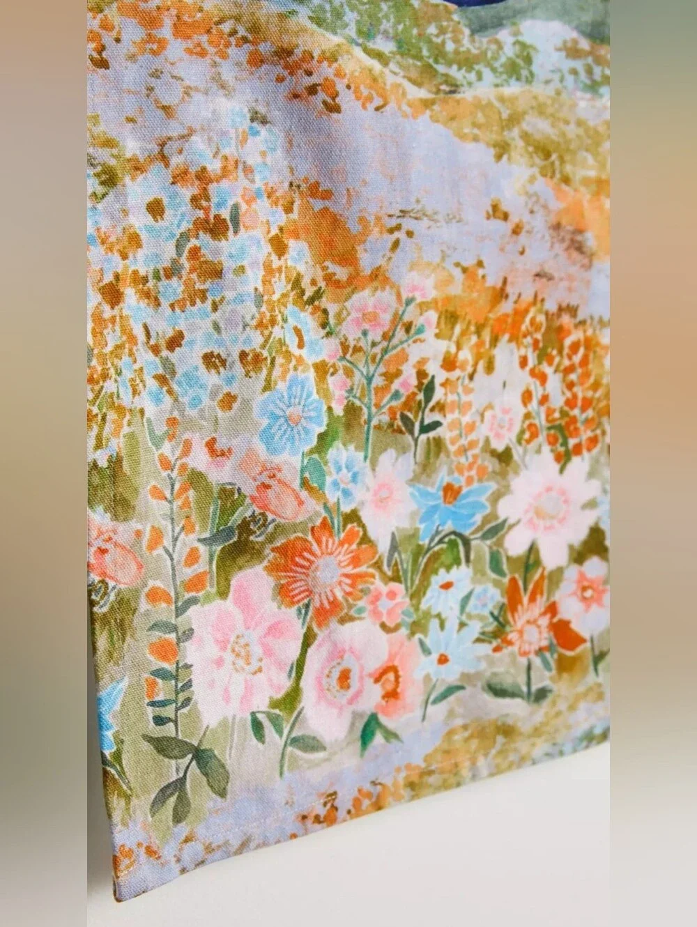 Urban Outfitters Moonlit Meadow Wall Tapestry in Blue, Green, Orange and Pink
